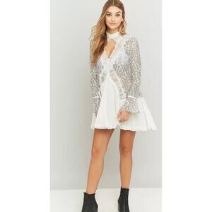 Free People Tell Me Tales White Lace Dress Size XS